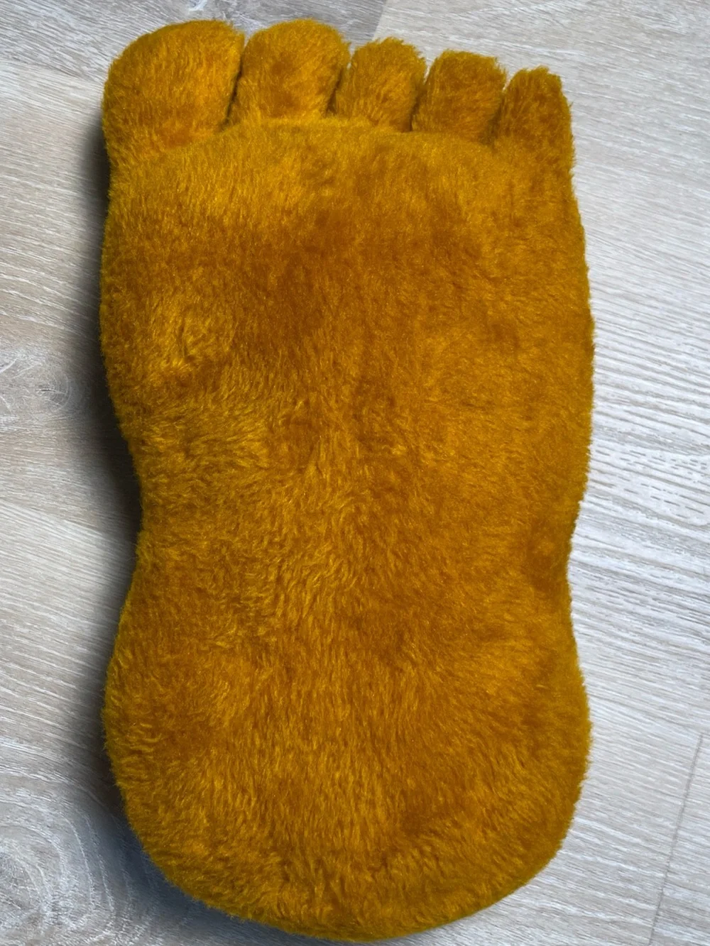 Vintage Giant Foot Shaped Plush Pillow 17” Faux Fur Novelty Retro Kitsch Decor